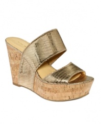 Soak in the style. The Larysa wedge sandals by Nine West give your legs extra lift. Combine with breezy skirts or denim skinnies for summertime fun.