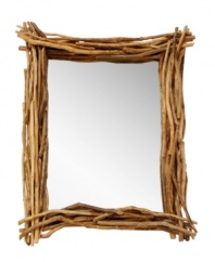 The enchanting Forest mirror from Palecek does wonders for any interior, with a thick frame crafted of natural teak, acacia and mango-wood twigs.