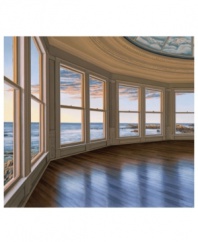 With a wall of windows on the water and angels looking down from above, Ballroom by artist Edward Gordon is truly a little piece of heaven. A room-defining piece for beach homes featuring a clean, gallery-wrap finish.