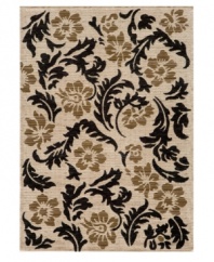 Elegant damask and pretty florals pair up on this stunning yet simple area rug from Momeni. Power-loomed from soft and durable polypropylene (perfect for those high-traffic areas in your home), this rug has a beautiful drop-stitch finish that adds exceptional depth and texture to the surface.