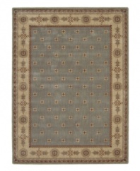 Warm up beside Nourison's gorgeous Somerset rug and enjoy the feeling of country elegance with a gently hued blossom and vine motif. Bearing the rich patina of premium-quality Opulon(tm) yarns, each rug boasts a densely woven and strikingly luxurious pile that's a pleasure to touch and admire. One-year warranty.