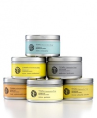 Replenish and repair with complex but incredibly soothing natural fragrances from Towra Range by Ecoya. Beautifully labeled tins filled with soy wax candles are an essential step toward relaxation.