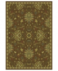 The bold and the beautiful! With lush blooms and a deep rust shade, this St. Lawrence rug offers a perfectly modern take on traditionally elegant styling. Crafted of durable polypropylene for years of long-lasting beauty.