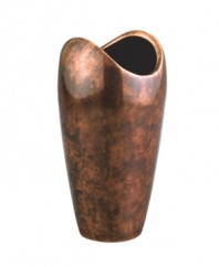 Crafted of alloy and finished in beautiful bronze, this Heritage Pebble vase from Nambe adds old-world elegance and superior style to any home decor.