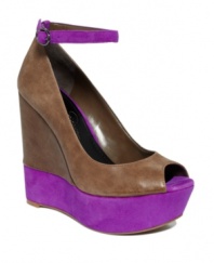 A fashion risk worth taking. With bold color blocking and a high-as-can-be heel, the Carrack wedges by Jessica Simpson don't leave room for regret!