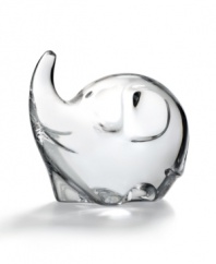 The new elephant in the room, this beautiful crystal figurine from Baccarat lends big personality to a shelf, desk or dresser.