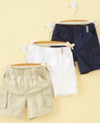Easy and versatile? You got it. These shorts from First Impressions are easy to put on and match up so you'll have him dressed in no time.