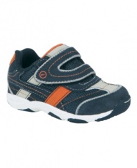 You'll get a kick out of these easy-to-clean Stride Rite shoes with antimicrobial treatment for freshness.
