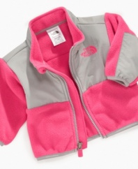 Add some expedition style to your baby girls wardrobe with this water-repellent performance fleece from The North Face.