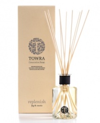 Revive, renew and restore with complex but incredibly soothing natural fragrances from Towra Range by Ecoya. Simple reed diffusers featuring a glass decanter and pretty ribbon detail are an instant mood enhancer.