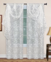 A nature-inspired bird and branch motif across this burnout sheer panel is the perfect addition to traditional and modern rooms alike. Gorgeous enough to stand alone in warm weather or suitable when layered with shimmering, solid panels.