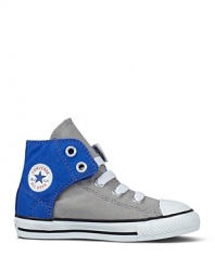Classic. Canvas. Converse. Easy slip-on style with a contrast pop of blue to keep him on his toes.