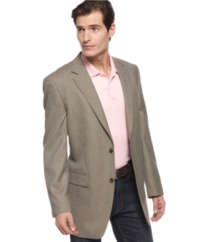 This sharp sport coat from Izod is full of irresistible style for your work or a more casual look.