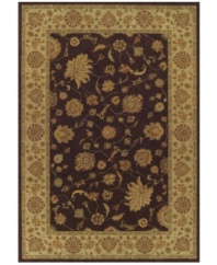 Evoking the strong look of ancient Tabriz rug designs, the Premier area rug from Dalyn is woven with intricate floral medallions in dark fudge. Made in Egypt of durable polypropylene and shimmering polyester fibers, it provides any room with captivating texture and added dimension.