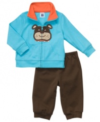 You'll love being hounded about how adorable this comfy jacket and pant set from Carter's is.