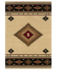 Broaden your palette with Southwest flavor. This St. Lawrence rug depicts a versatile diamond pattern in handsome ivory for a look that's as elegant as it is casual. Crafted of durable polypropylene for years of long-lasting beauty.