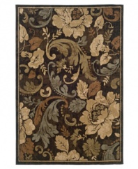 Bountiful blooms and lush leaves rendered in warm, inviting tones make a dramatic impact in any space. Long-wearing polypropylene offers superb stain resistance, making this Sphinx area rug ideal for the busiest areas in your home. (Clearance)