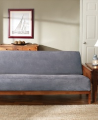 Protect your futon mattress with this smoothly suede slipcover. Ample 8 gussets will fit even the thickest mattress. Hidden zipper closure.