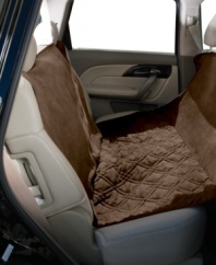 Keep your car clean and pristine with Sure Fit's Auto Friend Pet Car Hammock Cover. Protect seating and cargo areas from those spills and messes that pets and everyday errands can cause. Constructed of easy-to-clean fabric with a built-in waterproof barrier for extra protection, this hammock cover is a breeze to use.