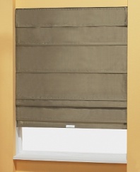 Elegant, yet understated, this cordless silk roman shade brings high style and undeniable luxury into your home. Featuring 100% silk in an array of chic hues that filter light beautifully. Window treatments also feature a convenient cordless design that allows you to easily adjust the shade height.