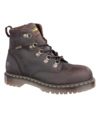 This pair of men's boots allows fashion to meet function. These Dr. Martens boots for men hit the utilitarian trend and stay wearable, anytime, anywhere.