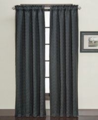 Give your windows a luxe look with a subtle, woven diamond pattern in a rich, regal hue. The Houston panel is lined and interlined for elegant draping and slides easily onto most rods.