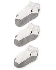Ralph Lauren Childrenswear 3 Pack Ped Socks - Boys 8-20