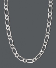 Liven your look in this simple, shining style. Giani Bernini necklace features a Figaro link crafted in sterling silver. Approximate length: 22 inches.