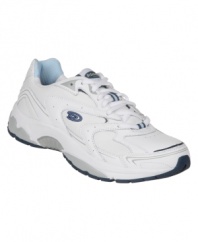 Need a new pair of sneakers for your morning run? Look no further than the Nita from Dr. Scholl's! Made in lightweight yet durable leather, they include a round-toe silhouette and lace-up closure on the vamp.