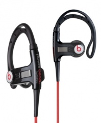 No matter how hard you play, the power of sound will push you to the top of your game. In the gym or on the court, these PowerBeats headphones from Monster Beats by Dr. Dre deliver unsurpassed sound and clarity in a super sleek stay-put design. Model MHBTSIELJBKCT.