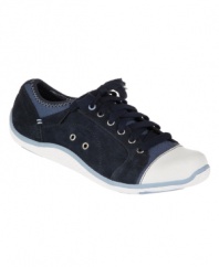 Made in suede and neoprene with a lace-up closure in front, Dr. Scholl's Jamie sneakers epitomize cool, casual style. The round-toe silhouette and flexible sole make them super-comfortable, too.