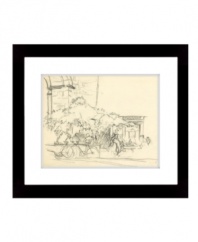 Create a sense of relaxation in the kitchen or dining room with this breezy cafe scene. Simply sketched and, with a sleek black frame from Lauren Ralph Lauren, it's an effortless addition to any home.