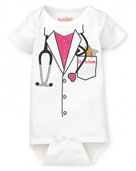 It's never too soon to start planning her career. Get an early start with this funny Sara Kety bodysuit.