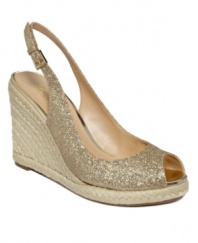 Marc Fisher elevates the classic espadrille with high-fashion finishes. In either glitter or patent, the Excellent wedges are nothing short of a fantastic find for warm weather.