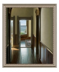 An extension of your home, Guest House opens a door to seaside living. Handsome wood lines hallways and trims door frames, drawing your eye out the open window and down to the ocean below. By artist Edward Gordon.