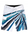 Make a splash! He'll be on the path to sweet swim style in these graphic board shorts from Quiksilver.