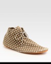 EXCLUSIVELY AT SAKS.COM. Charming polka dots adorn this Italian suede silhouette with a lace-up front. Suede upperLeather liningRubber solePadded insoleMade in ItalyOUR FIT MODEL RECOMMENDS ordering ½ size down as this style runs large. 