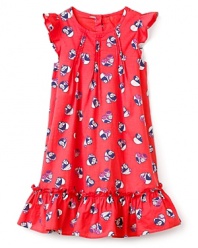 Little Marc Jacobs Girls' Krista Miss Marc Peek-a-Boo Cotton Jacquard Dress - Sizes 2-6