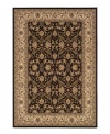 Pulling inspiration from the masterwork of 16th and 17th-century Persian artisans, this heirloom-quality rug adheres to centuries-old tradition with an unmatched beauty that still holds up today. An intricate, full-frame curvilinear pattern features swirling Arabesques and blossoms set in a rich palette of ebony and creme. Meticulously styled, the use of ultra-fine yarn allows for superb detail, crisp design and a soft hand. One-year limited warranty.