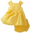Sweet Heart Rose Baby-Girls Infant Cap Sleeve Woven Dress And Diaper Cover, Yellow, 18 Months