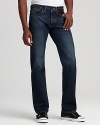 Hoyle Jackson's faded and distressed denim sports a slim cut for a thoroughly modern appeal.