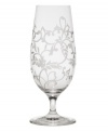 Scrolling vines climb this floral-inspired stemware to lend your table a touch of garden elegance. With careful detail, the frosted design melds with the classic shape for a truly stylish collection.
