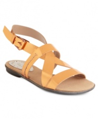 Thick straps with stitched accents. Rachel Rachel Roy Citryss3 flat sandals make your casual outfits that much more interesting.