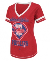 Team player. Demonstrate your dedication in this sporty Philadelphia Phililes t-shirt from Majestic.
