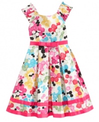 Over the rainbow. That's exactly how she'll feel in this whimsical, vibrant party dress from Sweet Heart Rose.