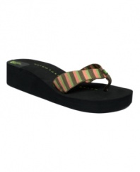 Polish off casual summer looks with the cute and comfy Wahelo wedge flip flops by The North Face.