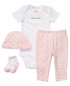 Sibling love. Show off her rank in the family with this darling 4-piece bodysuit, pant, hat and sock set from Carter's.