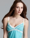 Pretty polka dots and floral lace lend a whimsical touch to this camisole from PJ Salvage.