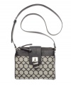 Although detailed with a classic 9 signature print, this crossbody from Nine West is a definite 10. An ultra organizational interior and polished silvertone hardware provide the perfect balance of fashion and function for an off-the-charts style.