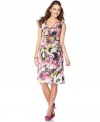 Adrianna Papell's dress looks fresh for the new season with its faux wrap silhouette and pretty floral print.